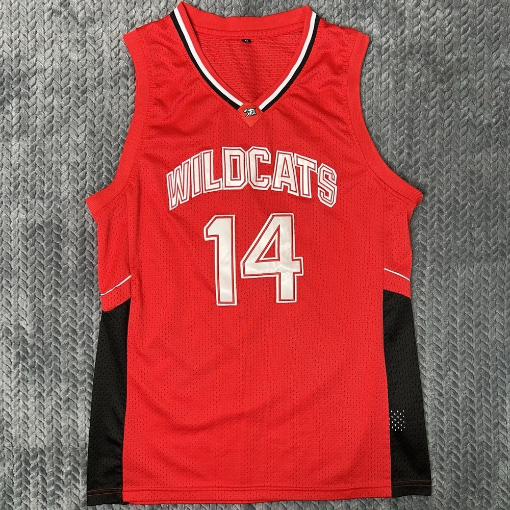 High School Musical Jersey Troy Bolton Zac Efron Wildcats #14 Basketball Medium